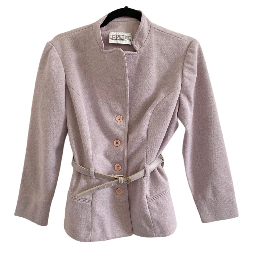 Vintage LF Petite Lavender Belted Blazer